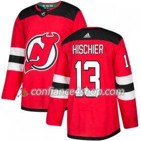 Adidas Maillot de Hockey New Jersey Devils Nico Hischier 13 2017-2018 Rouge Authentic - Homme